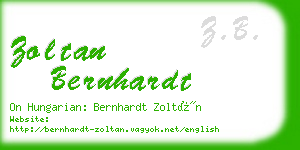 zoltan bernhardt business card